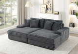 Edna Gray Oversized Double Chaise Sectional | Olivia Furniture