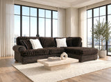 Kama Espresso Contemporary Sectional | Olivia Furniture