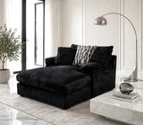 Zig Onyx Chaise Lounge | Olivia Furniture