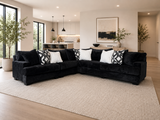 Elias Black Oversized Sectional | Olivia Furniture