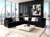 Elias Black Oversized Sectional | Olivia Furniture
