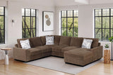 Amara Brown Sectional | Olivia Furniture