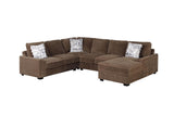 Amara Brown Sectional | Olivia Furniture