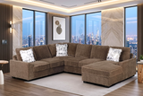 Amara Brown Sectional | Olivia Furniture