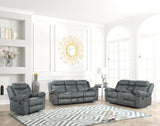 Andres Gray 3-Piece Reclining Living Room Set | Olivia Furniture