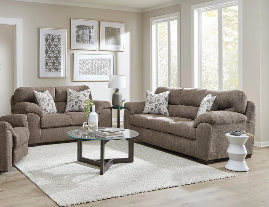 Aspen Saddle Sofa & Loveseat Set – image 1 | Olivia Furniture