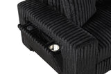 Bazooka Black 7-Piece Modular Sectional with Ottoman | Olivia Furniture