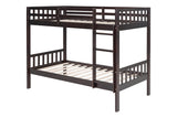 BB10 Espresso Twin/Twin Bunk Bed | Olivia Furniture