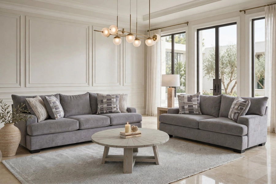 Behold Brynn Heather Oversized Sofa & Loveseat Set – product image 1 | Olivia Furniture