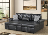 Bellina Black Sectional With Pull-Out Bed – image 3 | Olivia Furniture