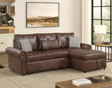 Bellina Brown Sectional With Pull-Out Bed – image 3 | Olivia Furniture