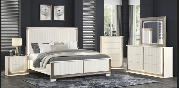 Beverly White 5-Piece Bedroom Set – product image 1 | Olivia Furniture