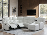 Champion White Reclining Sectional | Olivia Furniture