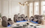 Classic Taupe 3-Piece Power Reclining Set | Olivia Furniture