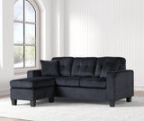 Cris Black Reversible Sectional | Olivia Furniture