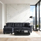 Cris Black Reversible Sectional | Olivia Furniture