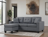 Cris Gray Reversible Sectional | Olivia Furniture