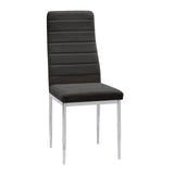 Hilla Black/Silver Glass Top 5-Piece Dining Set | Olivia Furniture
