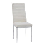 Hilla White/Silver Glass Top 5-Piece Dining Set | Olivia Furniture