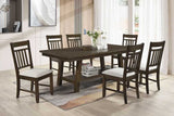 Acorn Espresso 7-Piece Dining Room Set (Dining Table & 6 Chairs) | Olivia Furniture