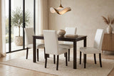 Reaya White Dining Room Set (Table & 4 Chairs) | Olivia Furniture