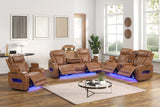 Dubai Brown 3-Piece Power Reclining Living Room Set | Olivia Furniture