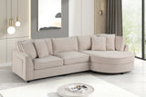 Elva Beige Sectional with Reversible Chaise | Olivia Furniture