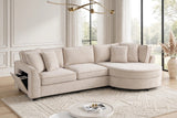 Elva Beige Sectional with Reversible Chaise | Olivia Furniture