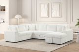 Forever Beige Sectional with Pull-Out Bed | Olivia Furniture