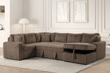 Forever Mocha Sectional with Pull-Out Bed | Olivia Furniture