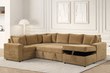 Forever Latte Sectional with Pull-Out Bed | Olivia Furniture