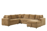 Forever Latte Sectional with Pull-Out Bed | Olivia Furniture