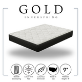 Gold 9" Innerspring Queen Mattress | Olivia Furniture