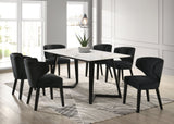 Hamilton White/Black 7-Piece Dining Set | Olivia Furniture