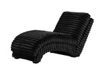 Curva Black Chaise | Olivia Furniture