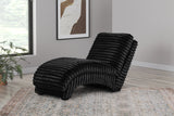 Curva Black Chaise | Olivia Furniture