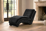 Curva Black Chaise | Olivia Furniture