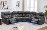 Ace Gray Reclining Sectional | Olivia Furniture