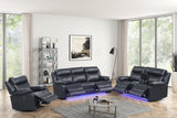Aiden Black 3-Piece Reclining Set | Olivia Furniture