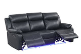 Aiden Black 3-Piece Reclining Set | Olivia Furniture