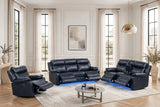 Aiden Black 3-Piece Reclining Set | Olivia Furniture