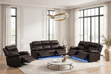 Aiden Brown 3-Piece Reclining Set | Olivia Furniture