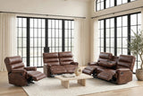 Albert Brown 3-Piece Reclining Set | Olivia Furniture