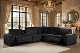 Amelia Onyx Power Reclining Sectional with Bluetooth Speakers | Olivia Furniture