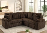 AMIRI Chocolate Power Sectional With Pull-Out Bed | Olivia Furniture