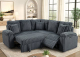 Amiri Charcoal Power Sectional With Pull-Out Bed | Olivia Furniture
