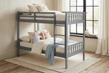 B4011 Gray Twin/Twin Bunk Bed | Olivia Furniture