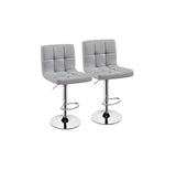Backrest Gray Adjustable Barstool, Set of 2 | Olivia Furniture