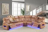 Barcelona Brown Power Reclining Sectional | Olivia Furniture