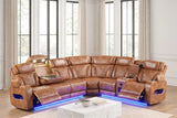 Barcelona Brown Power Reclining Sectional | Olivia Furniture